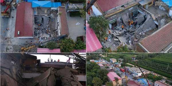 فرو ریختن سقف رستوران در چین 29 کشته بر جا گذاشت
